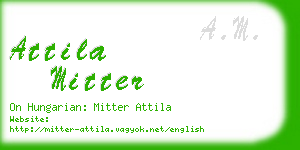 attila mitter business card